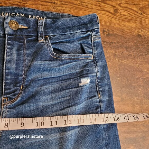 American Eagle Jeans 6 S Jegging Curvy Hi Rise Next Level Stretch Medium Dark - Picture 8 of 11